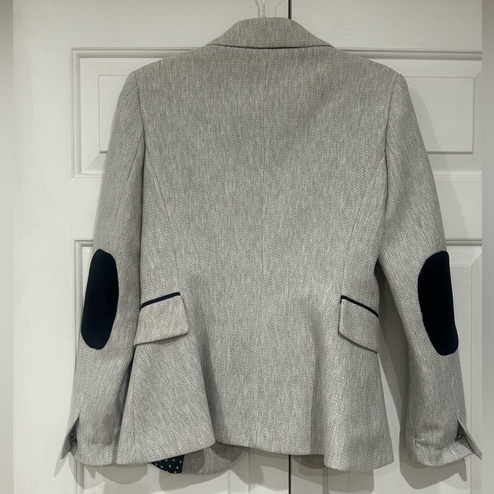 Zara Gray herringbone Blazer - Picture 2 of 3